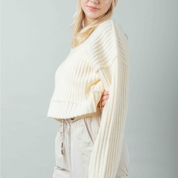 Very J Cream Sweater - Picture 1 of 3